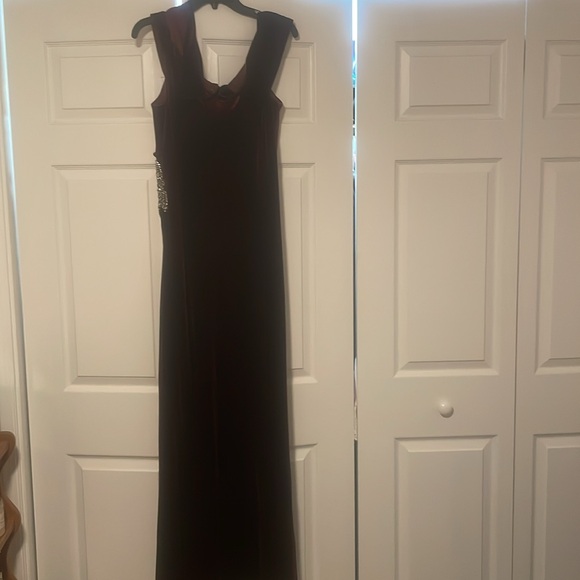 Burgundy Alex evening gown, worn once. No rips or stains retails $225 brand new. - Picture 6 of 6